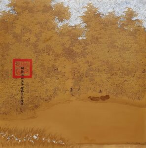 BHH 729_122x122cm_Golden bamboo landscape - 2014 _ US$ 20.000