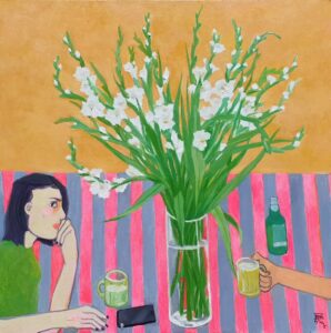 DXH 384 _100 x 100cm _ Chúc mừng _ Drink together_ 2025 _ US$ 38.000