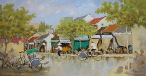 LDM 1984_80 x 150cm_Raining day in town