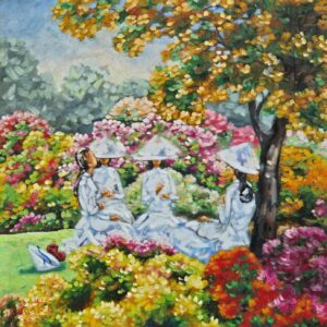 QT 612_120x120cm_young ladies in white_2023_5000$